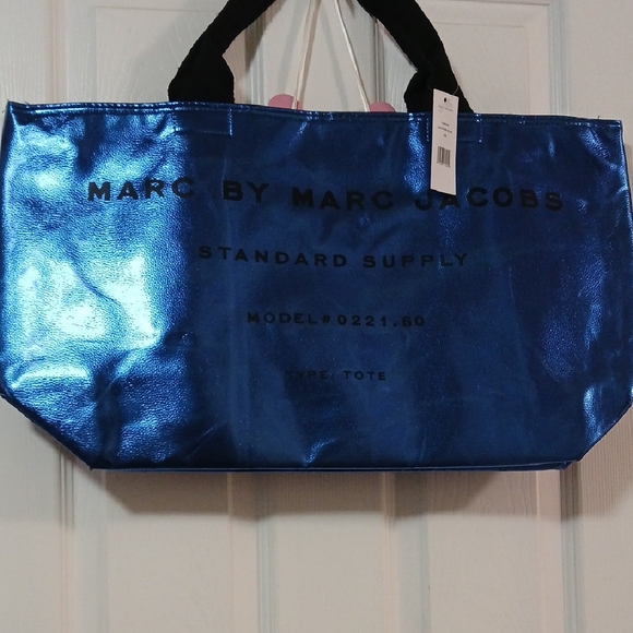 Non Authentic Marc by Marc Jacobs Metallic Blue Tote - Picture 1 of 4